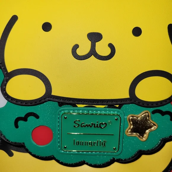 NWT Loungefly Sanrio Exclusive Pompompurin Santa Hat Light Up Backpack - Picture 4 of 11